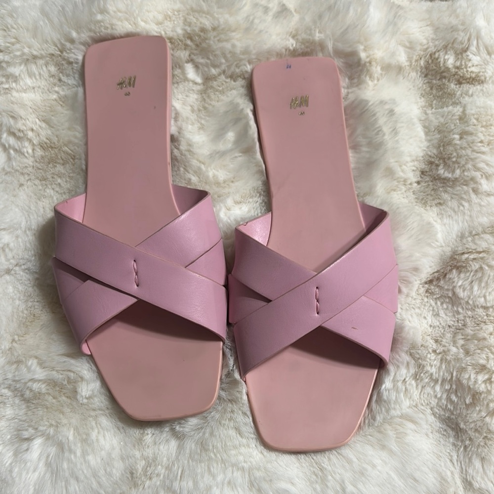 H&M Women's Pink Slide Sandals